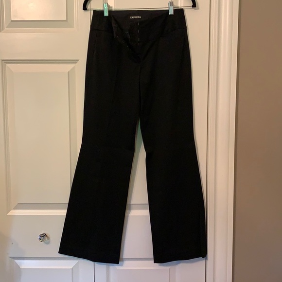 Express Black Editor Pant - Size 0S - Picture 1 of 5